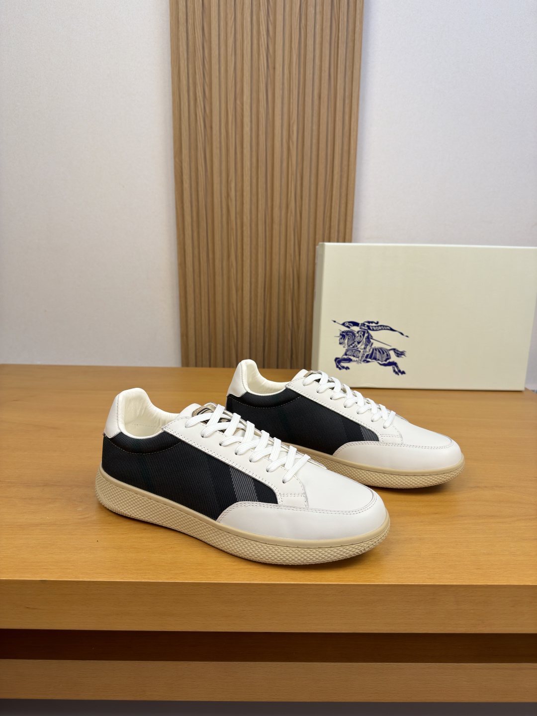 Burberry Paneled Low-Top Sneakers — front